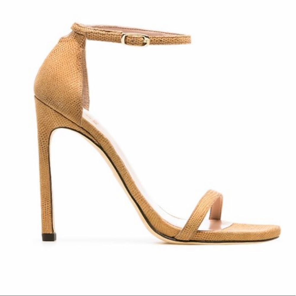 Stuart Weitzman Nude Nappa Nudist Sandal